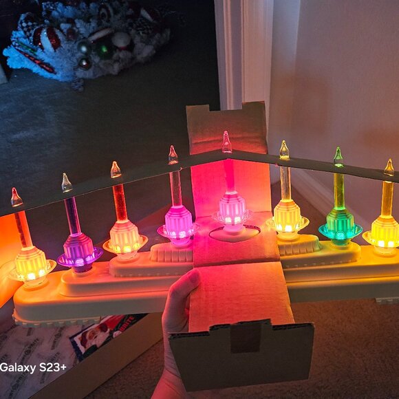 RARE CHRISTOPHER RADKO 9 BUBBLE LIGHT CHRISTMAS HOLIDAY CANDOLIER CENTERPIECE - Picture 2 of 14